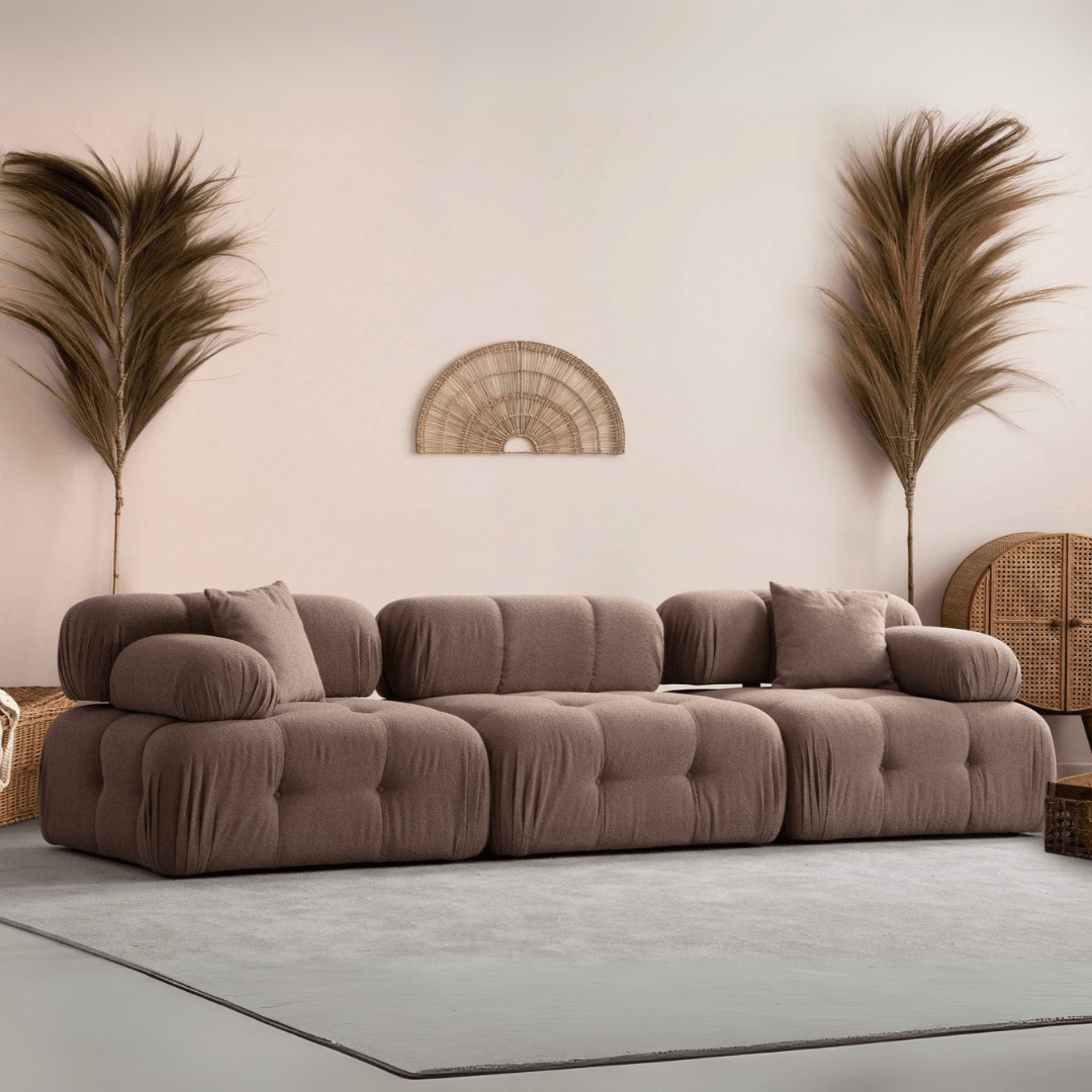 Modulare Bank 3-Sitzer Doeblo Cappuccino