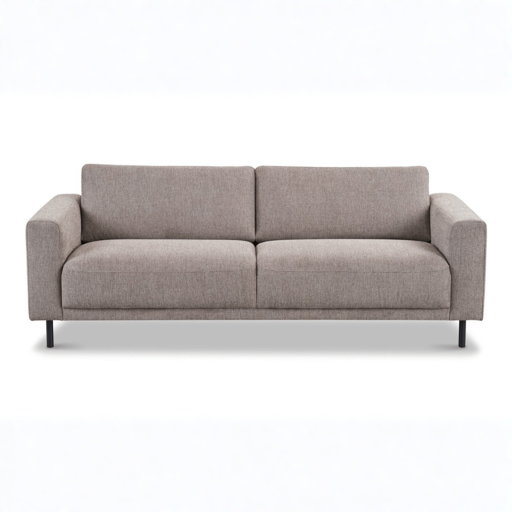 Modern 3-sitzer Sofa Taupefarbener Stoff Aniko 213x90x78 cm