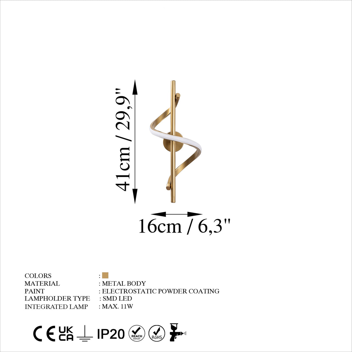 Wandleuchte Gold Metall Opulent