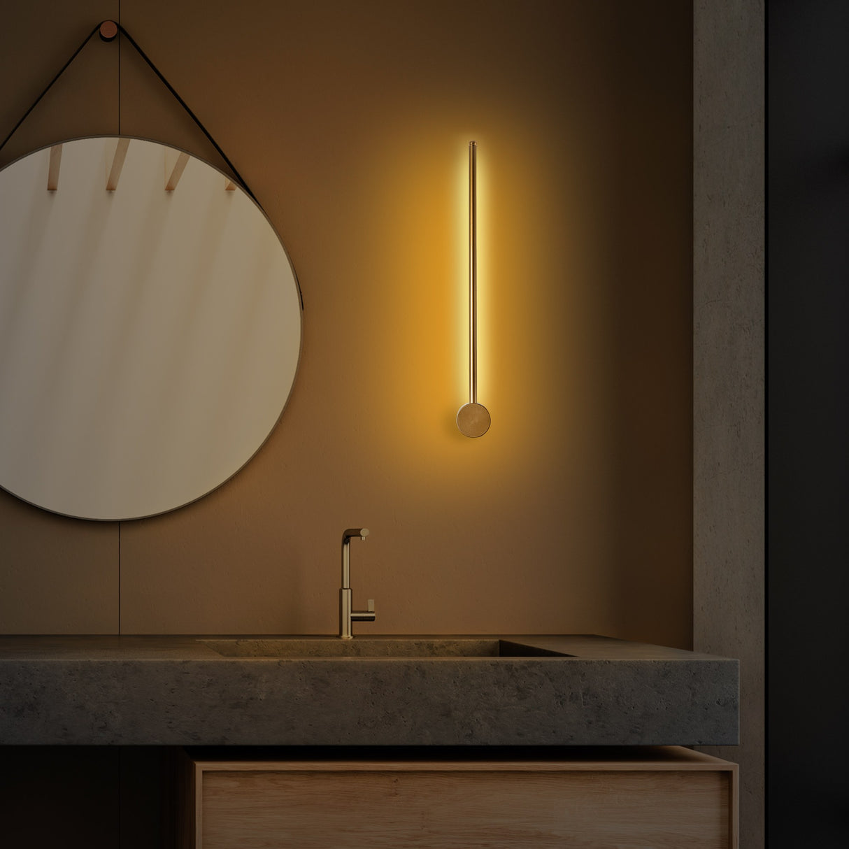 Wandleuchte Gold 62 cm Metall Vortex