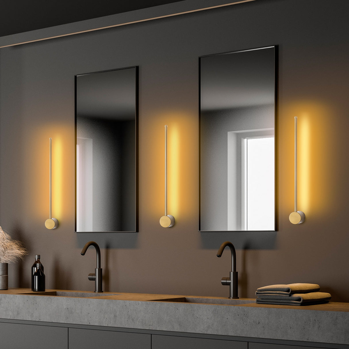 Wandleuchte Gold 62 cm Metall Vortex