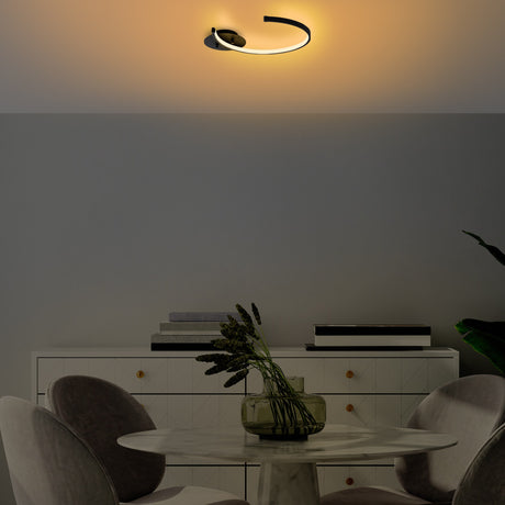 Deckenlampe Schwarz Metall Lunaris