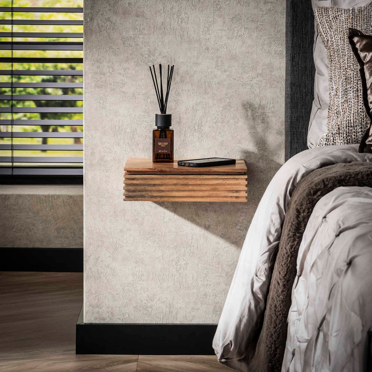 Avela XS Nachttisch 1 Schublade massiv Akazie Set von 2