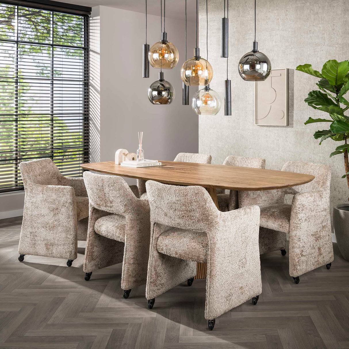 Esstisch Sable 215 cm - Mangoholz Sand