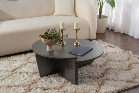 Runde Couchtisch Anthrazit Melamin 85 cm Orin