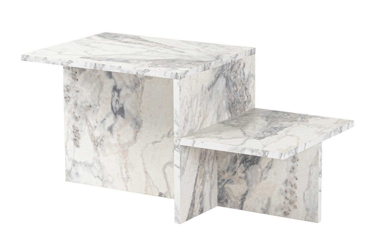 Salontafels - Salontafel Marmer Melamine - 80 x 40 cm - Eterna - Dimehouse