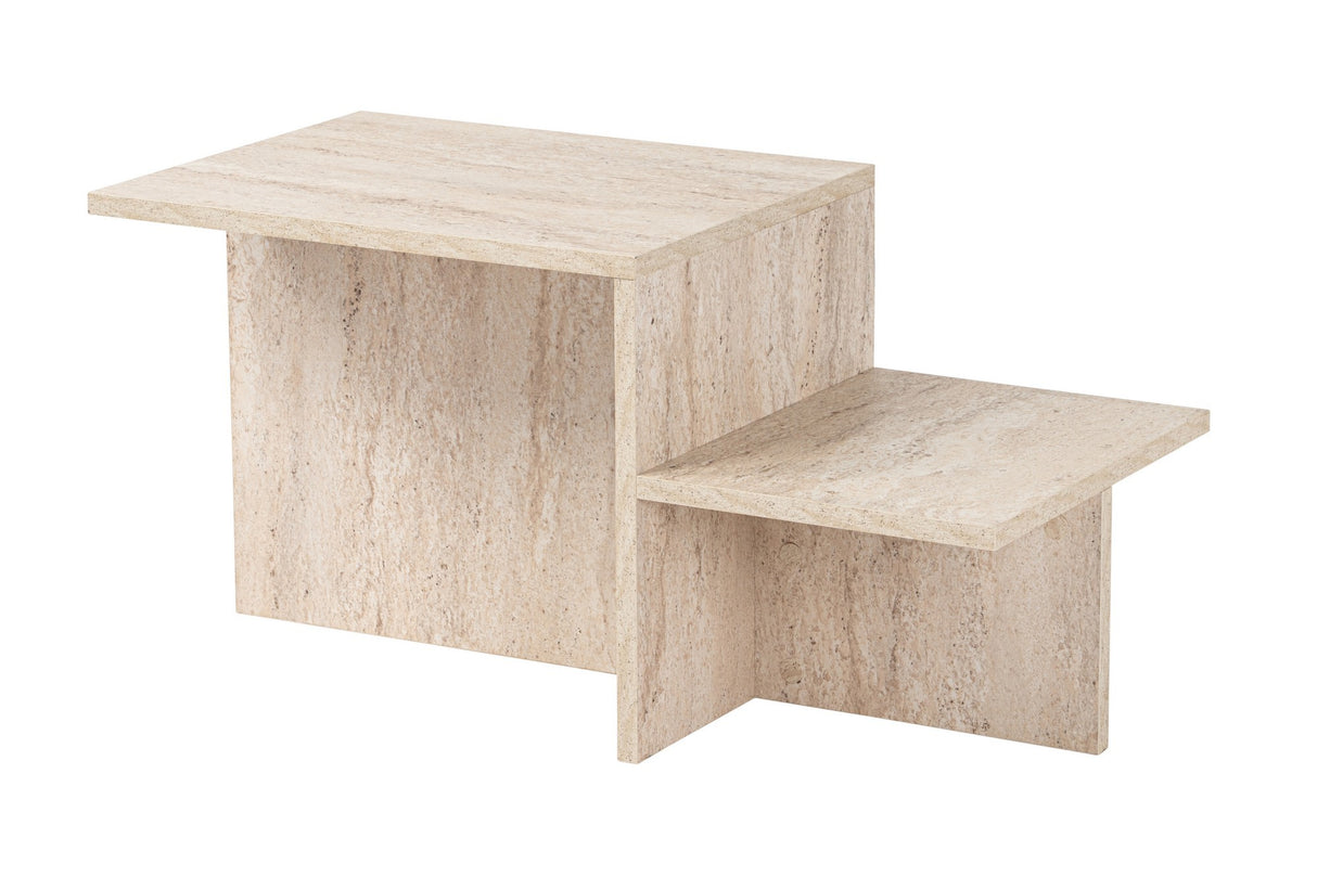 Salontafels - Salontafel travertin melamine Eterna 80 x 40 cm - Dimehouse