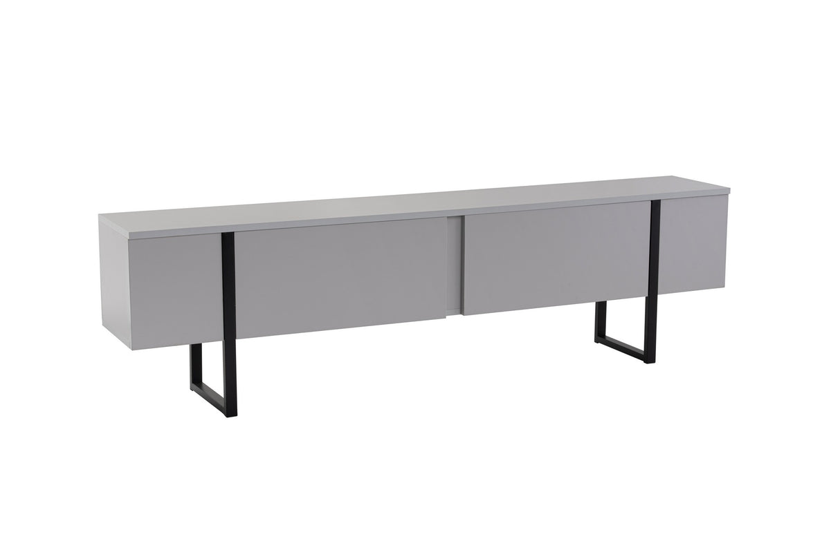 TV Möbel Grau Melamin Goldrahmen Blitz 50x180x29,5 cm