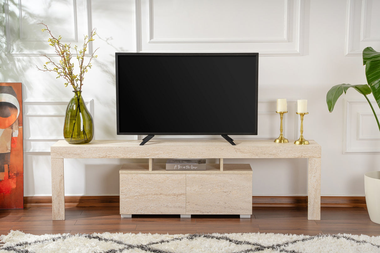 TV Möbel Beige Melamin Vertex 50x180x31,3 cm