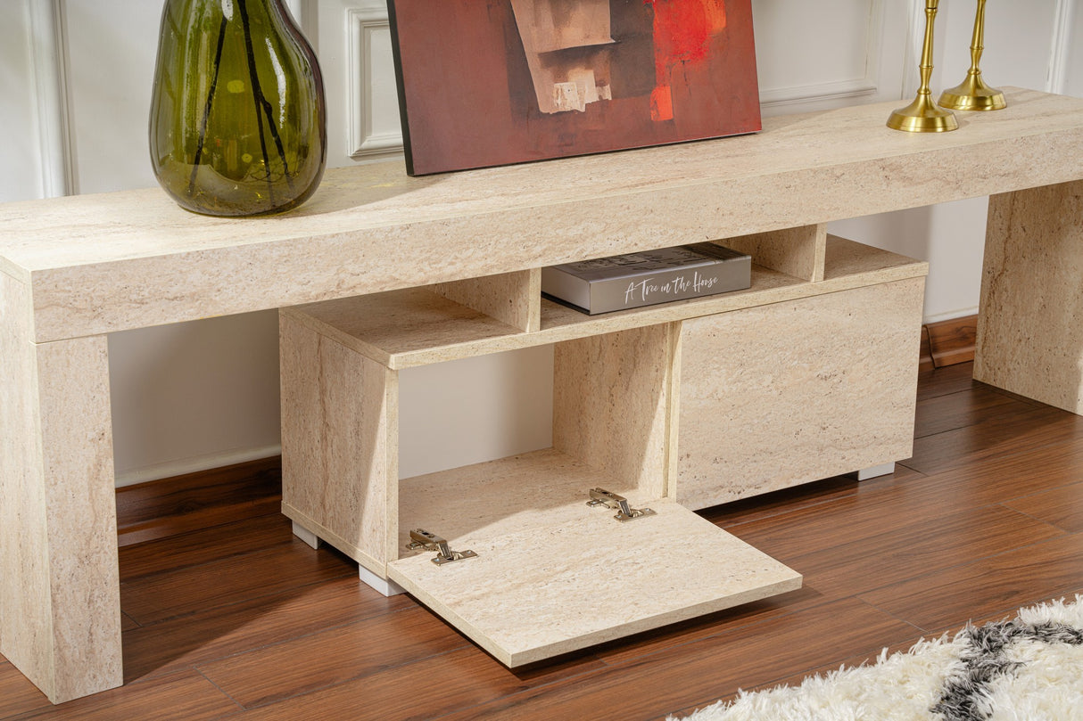 TV Möbel Beige Melamin Vertex 50x180x31,3 cm