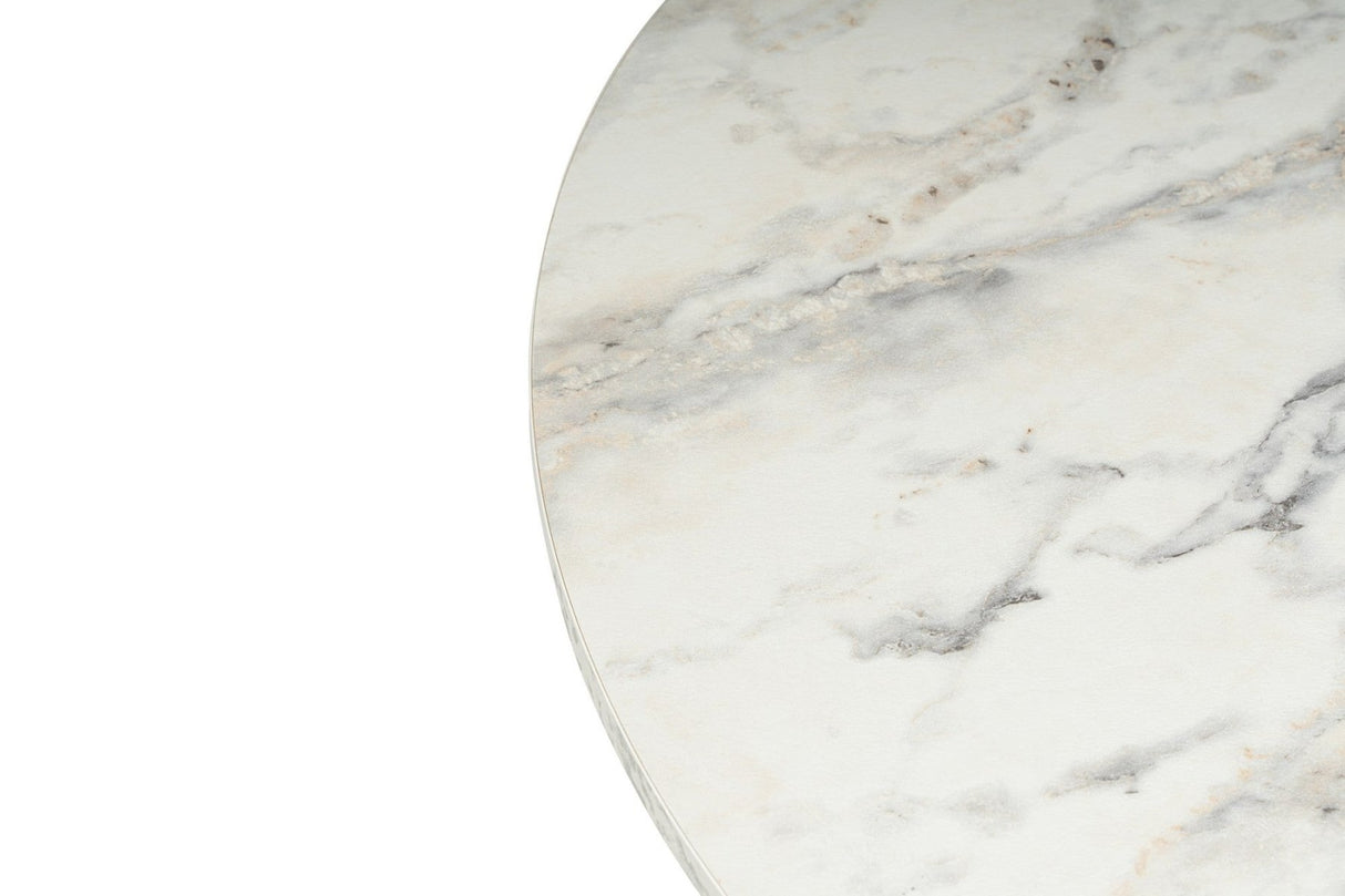 Runder Couchtisch Vano Marmoroptik 80 cm