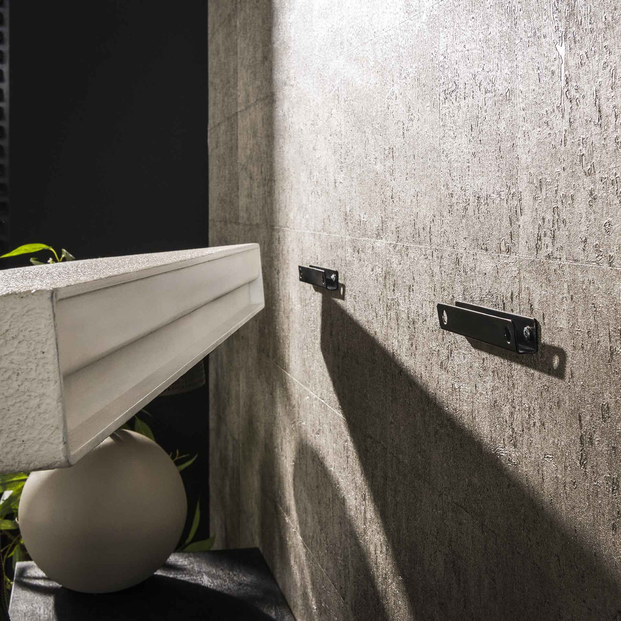 Wandregal Sylas Stein weiß 150 cm