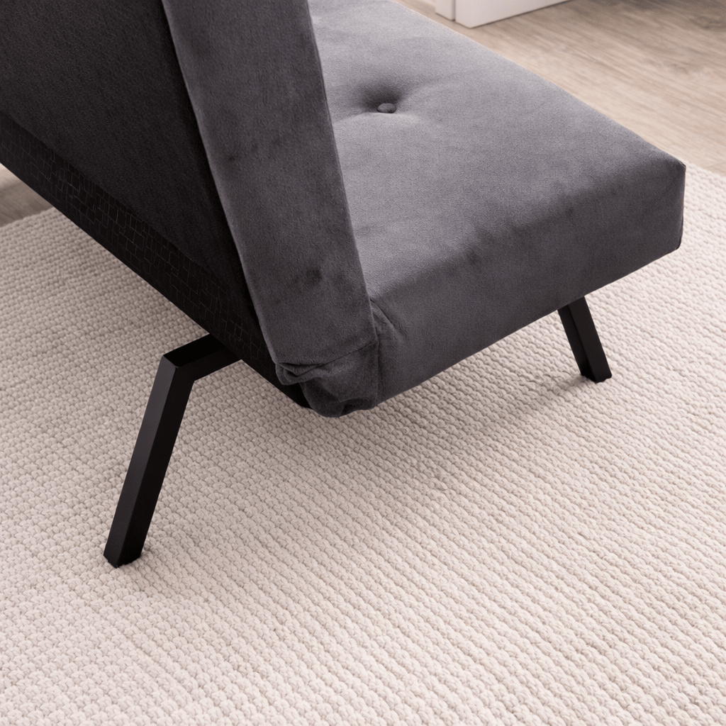 3-Sitzer Schlafsofa Zoly Grau Stoff - 180 cm - Ohne Armlehnen - Gepolstert