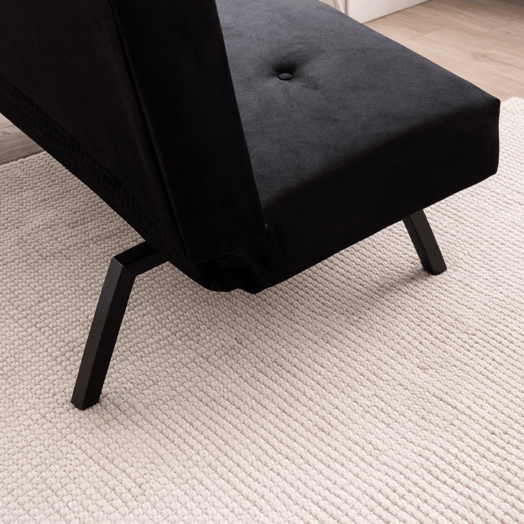 3-Sitzer Schlafsofa Zoly Schwarz Stoff - 180 cm - Ohne Armlehnen - Gepolstert