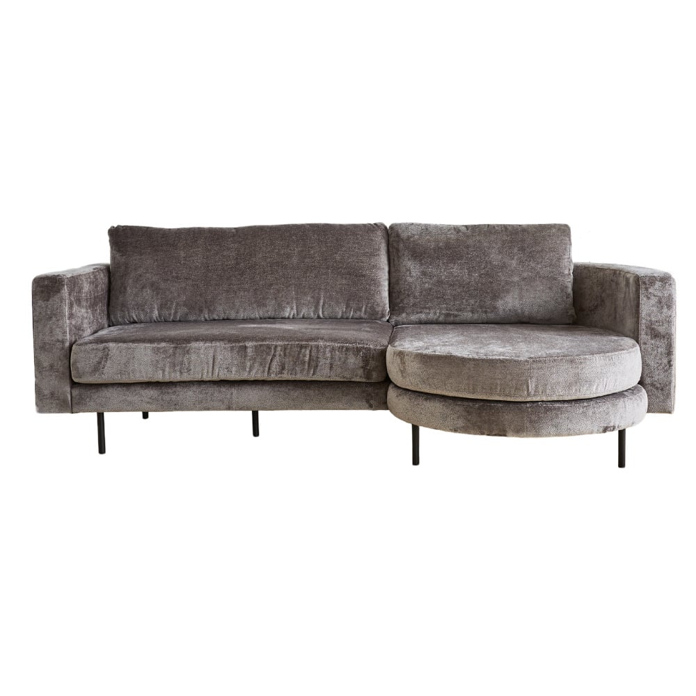 Sofa Bella Dimehouse Grau LxBxH 138x98x55 Stoff Weiß Foto Vorderansicht