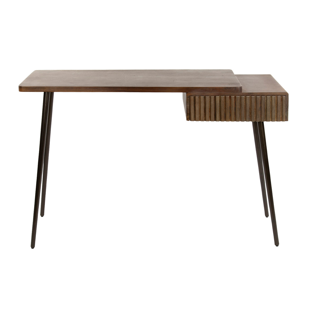 Schminktisch Elin - Massives Akazienholz Drift Brown 120 cm