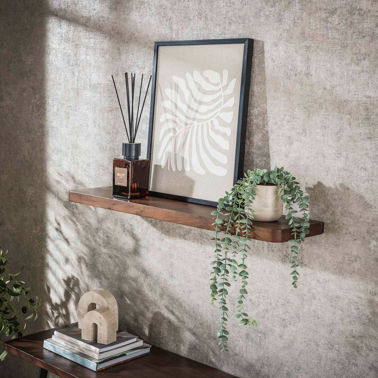 Wandregal Noa 90 cm - Akazienholz Drift Brown