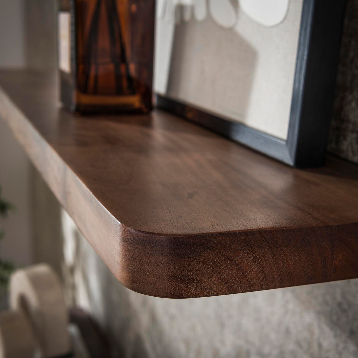 Wandregal Noa 90 cm - Akazienholz Drift Brown