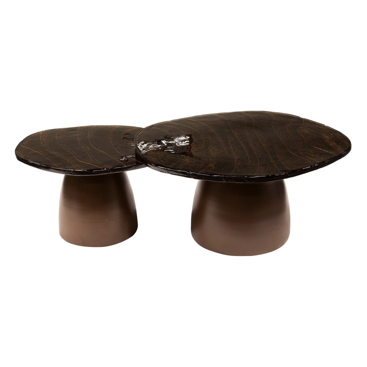 Couchtisch-Set Aurora antikes Kupfer - Set von 2