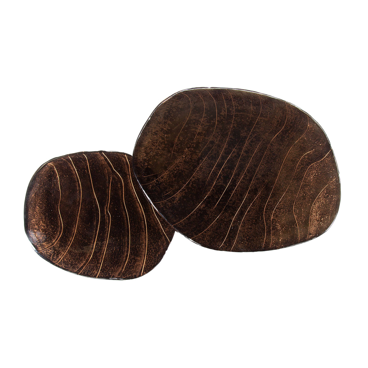 Couchtisch-Set Aurora antikes Kupfer - Set von 2