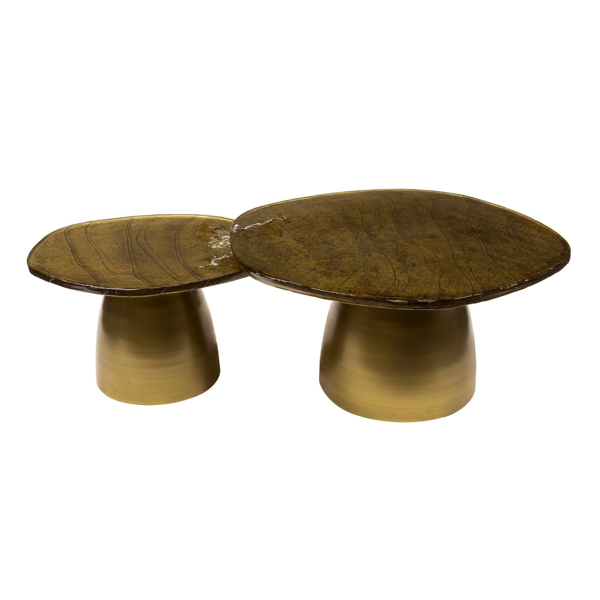 Couchtisch-Set Aurelia – Antik Gold – Set von 2