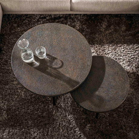 Venta Couchtisch-Set Ferro metallic 74 cm (Set von 2)