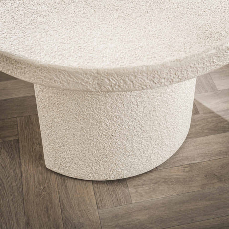 Couchtisch Zina 150 cm Kunstmarmor Weiß
