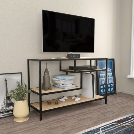 TV-Möbel Robbins Black Eik Black Melamin 120x75x39 cm