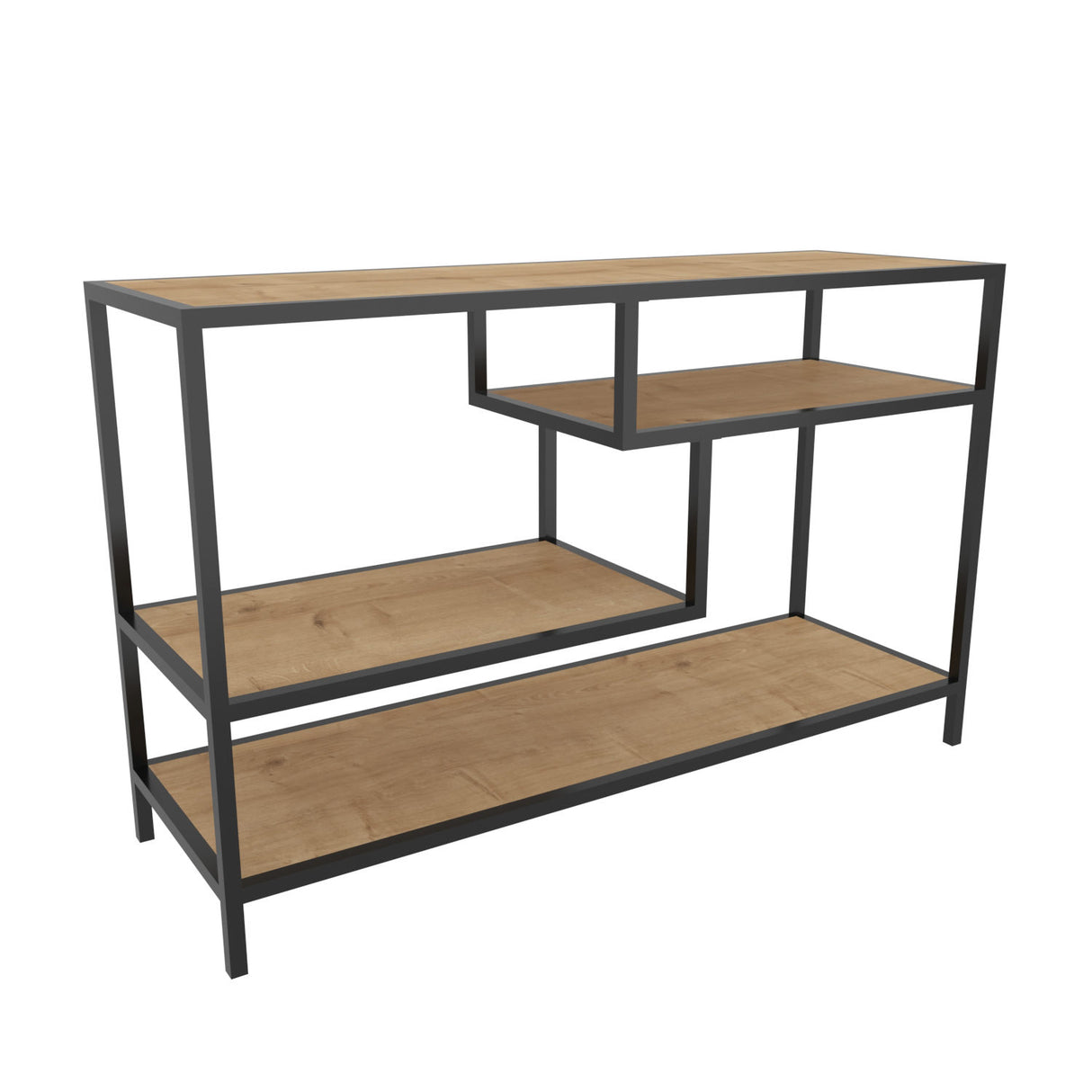 TV-Möbel Robbins Black Eik Black Melamin 120x75x39 cm