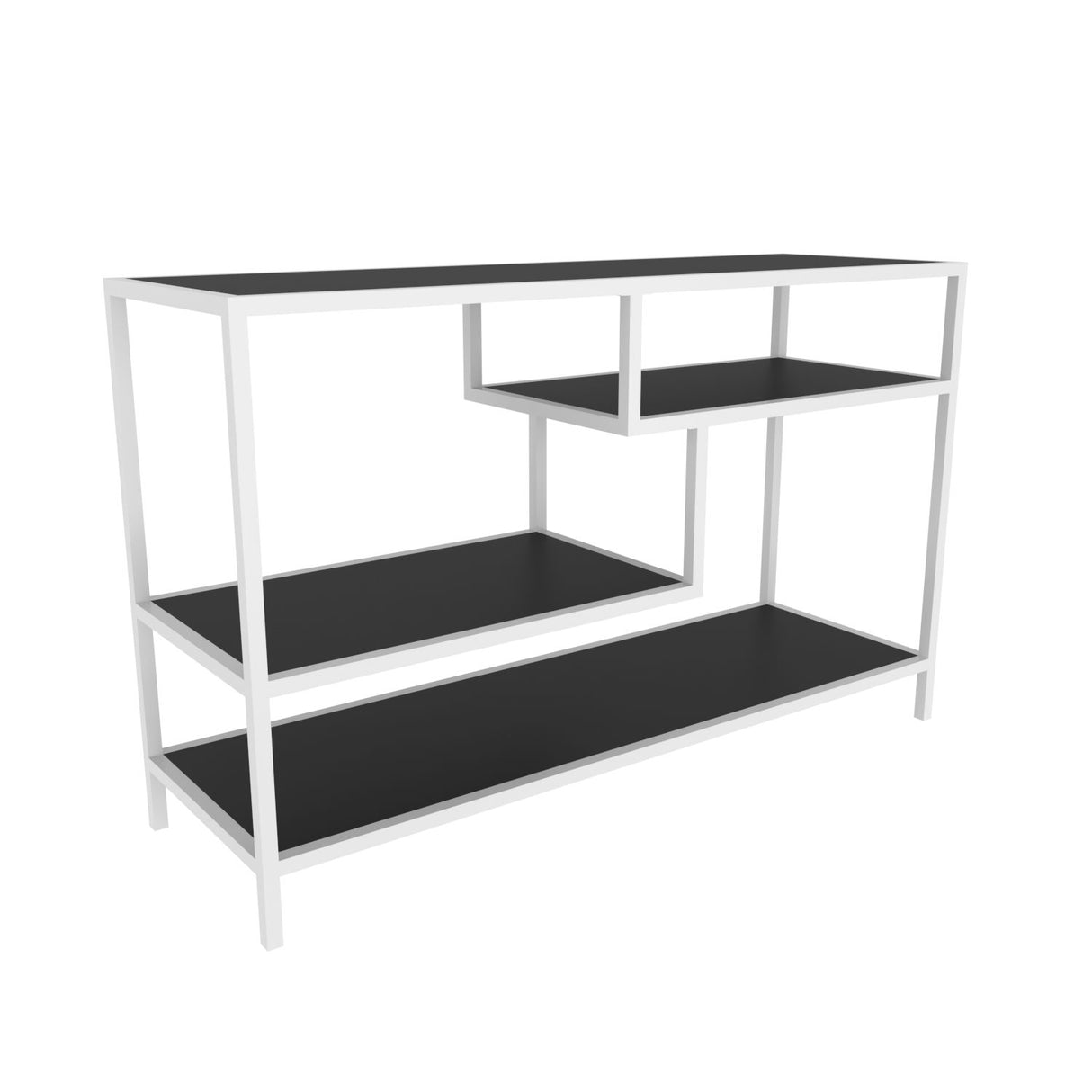 TV-Möbel Robbins Weißer Weiß -Anthrazit -Melamin 120x75x39 cm