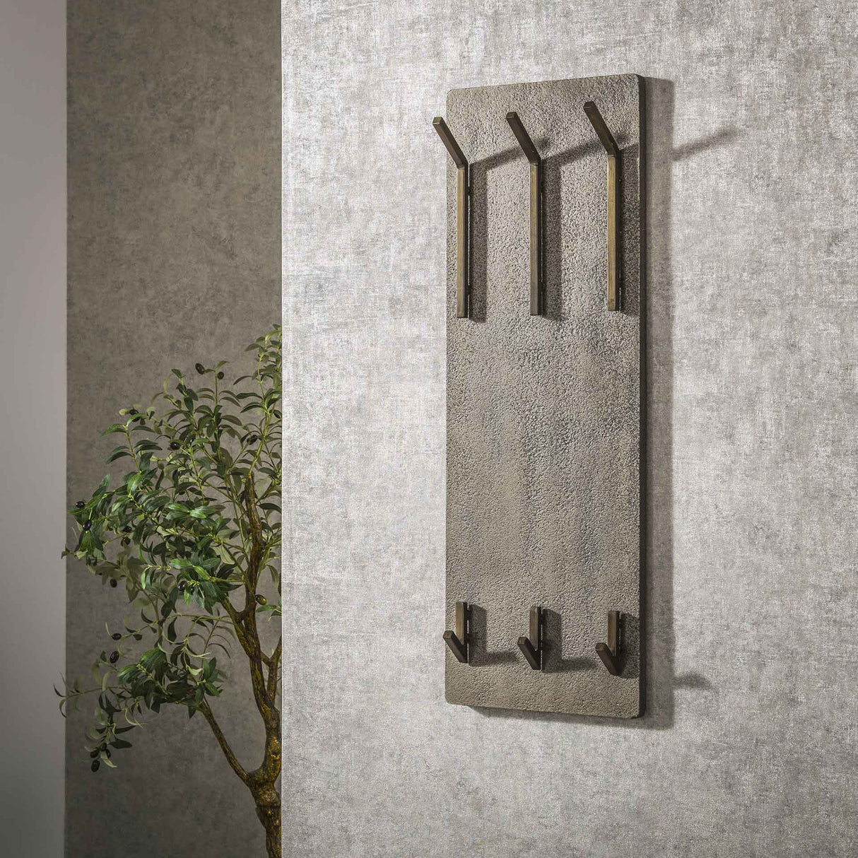 Garderobenständer Ferre 6-Haken - Metall Antik Bronze