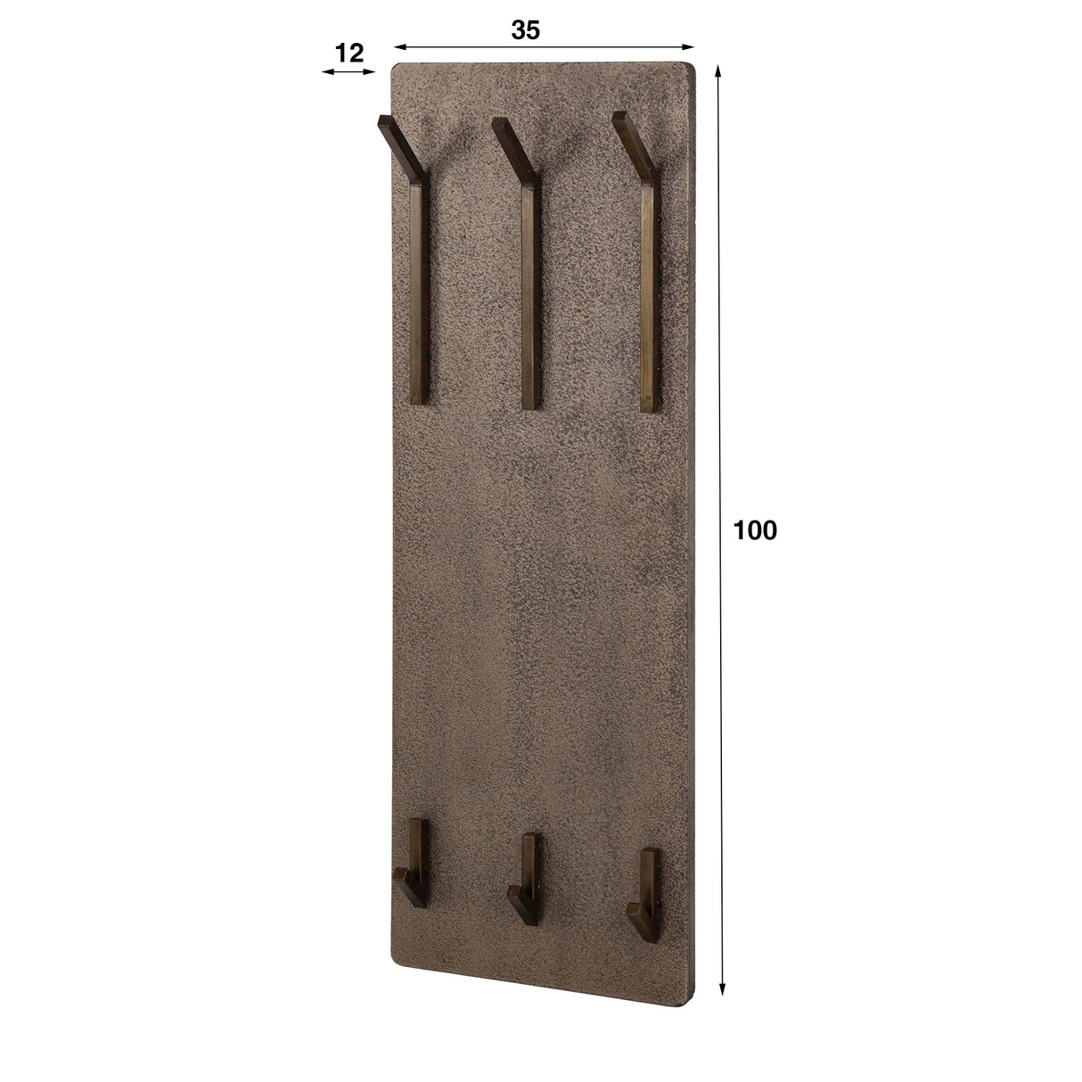 Garderobenständer Ferre 6-Haken - Metall Antik Bronze