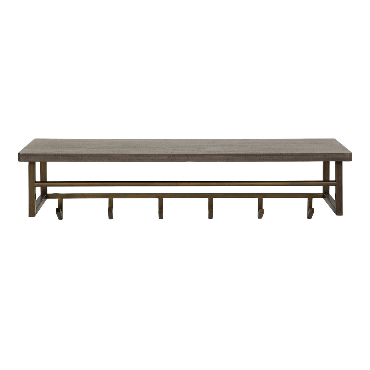 Garderobenständer Ferre 6-Haken - Mit Hutablage - Metall Antik Bronze