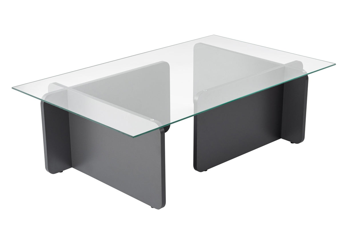 Couchtisch Glas Anthrazit Opal 105x65 cm