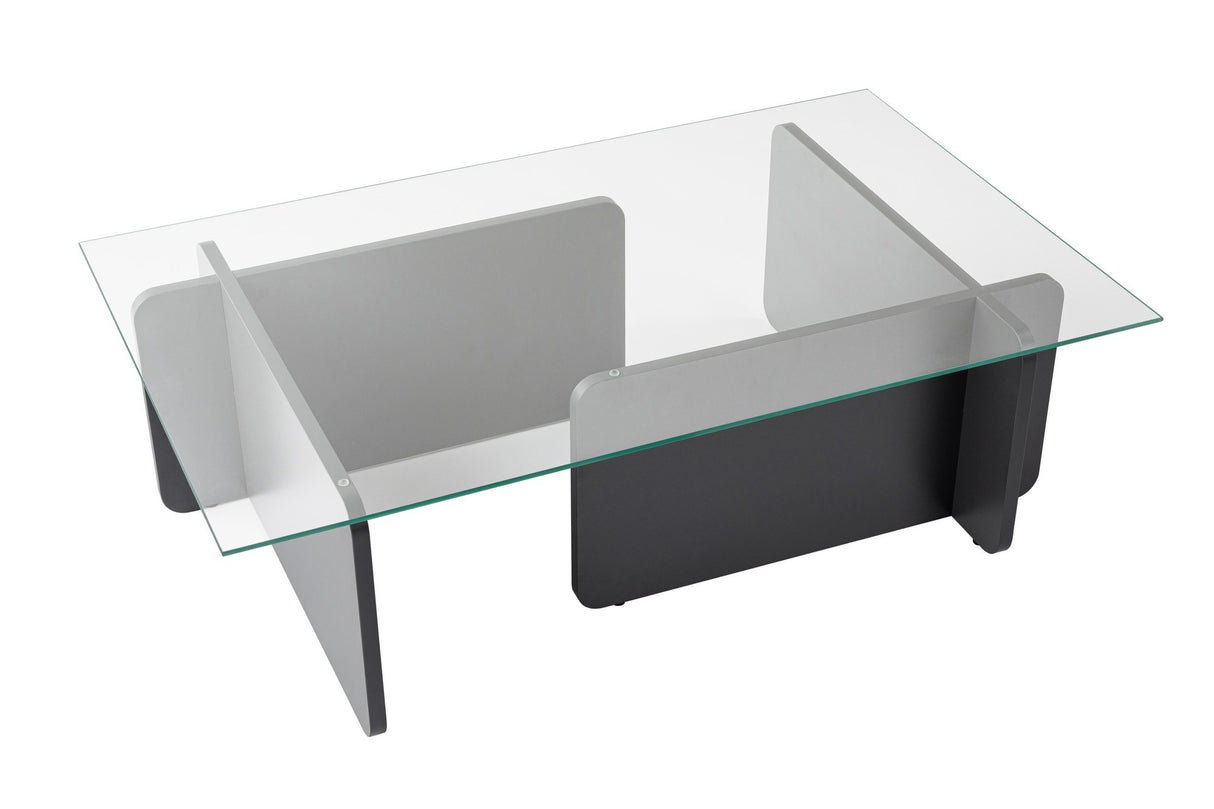 Couchtisch Glas Anthrazit Opal 105x65 cm