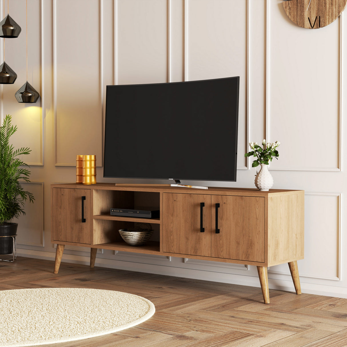 TV-Möbel Exxen Oak Melamin 150x52x34 cm