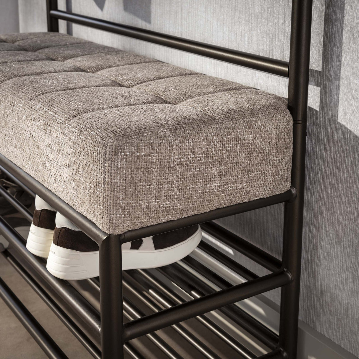 Bancroft Garderobebank Drift braun 100x39x183 cm