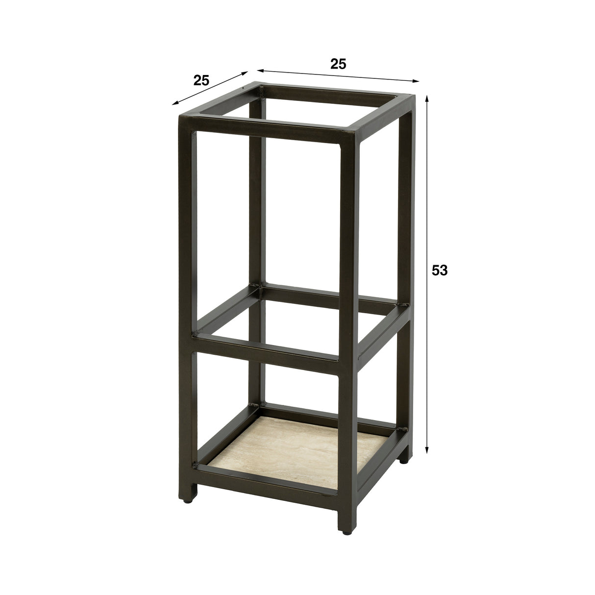 Sable Paraplubak quadratisch Drift Braun H53 cm