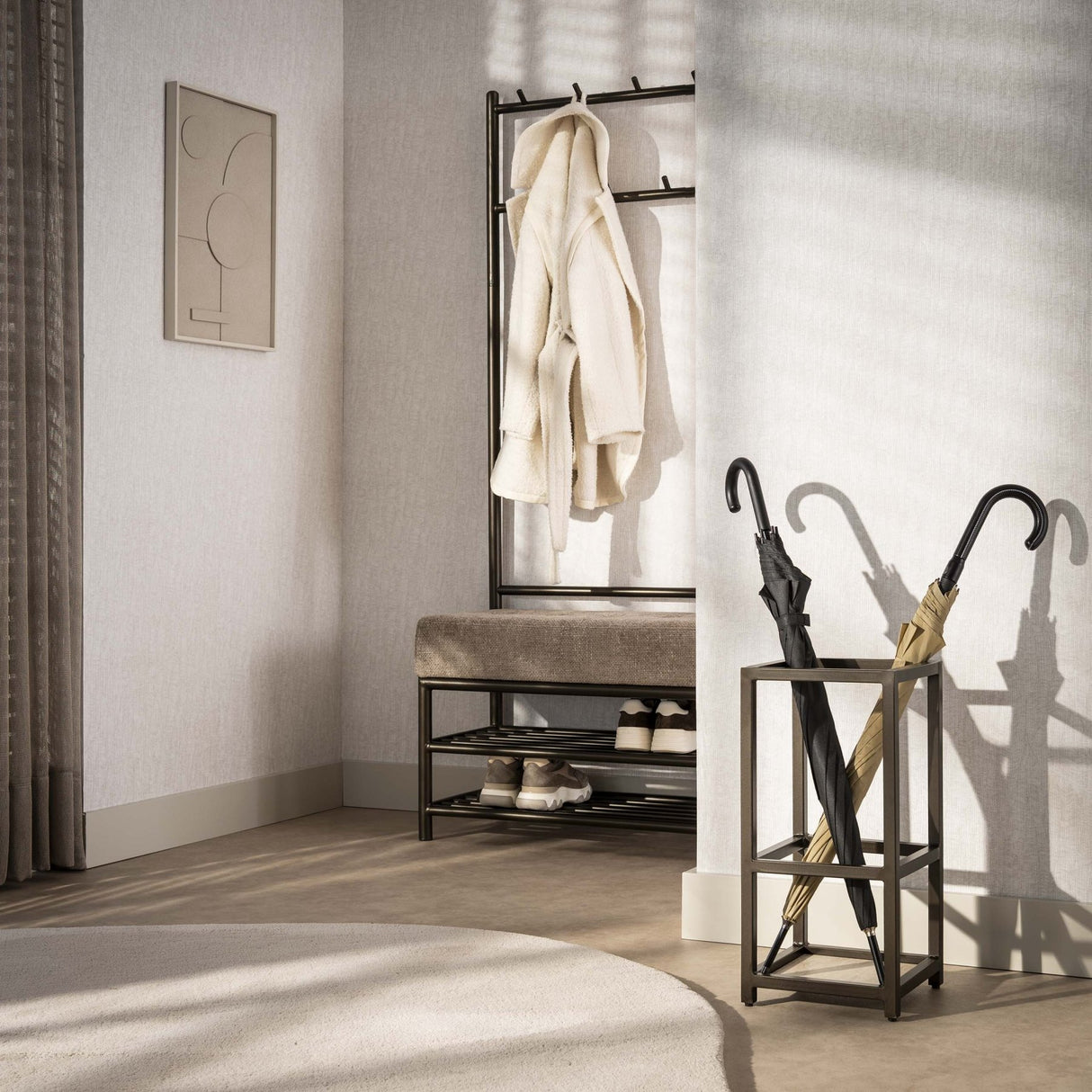 Sable Paraplubak quadratisch Drift Braun H53 cm