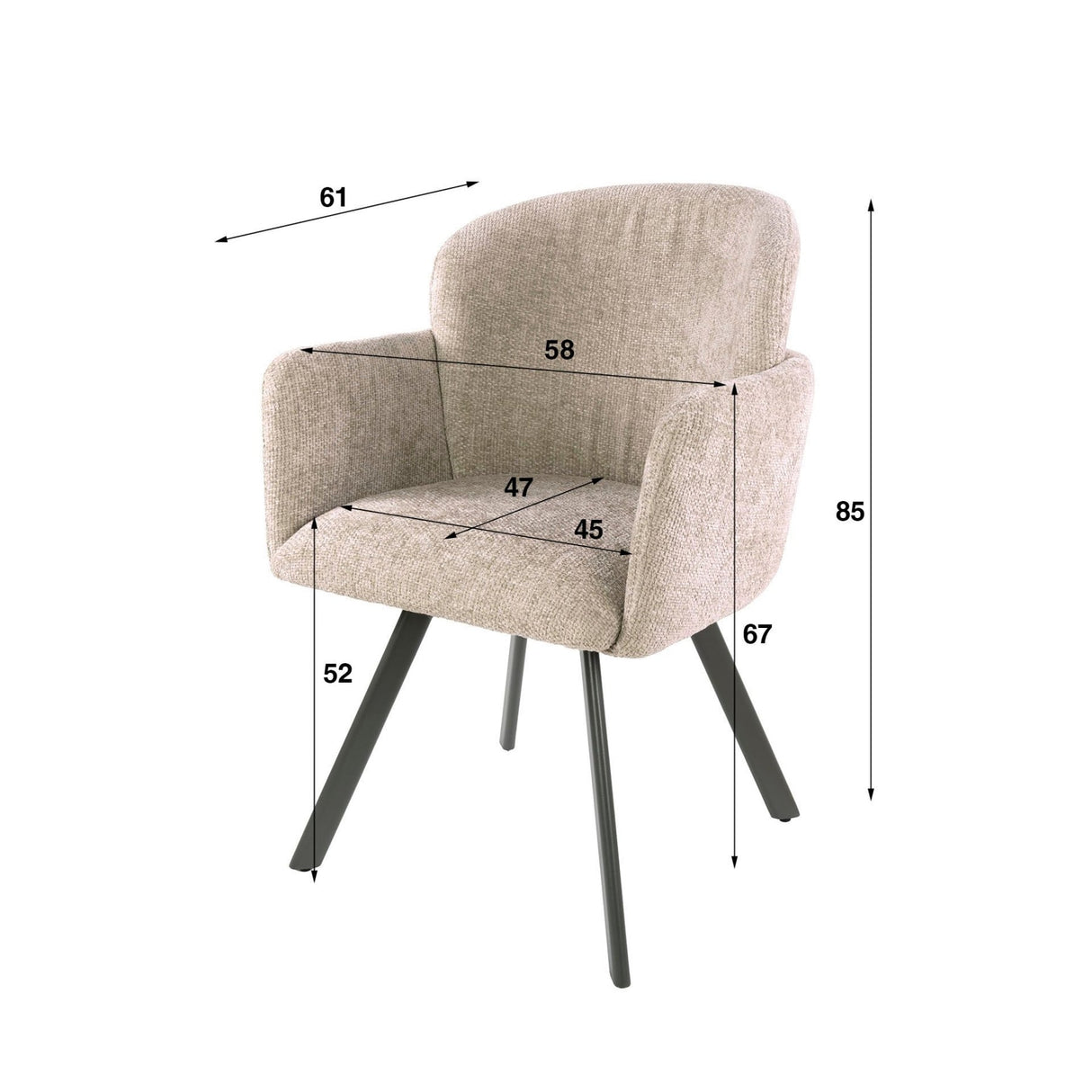 Satz von 2 Esszimmerstühlen Luma Hoven rich zand