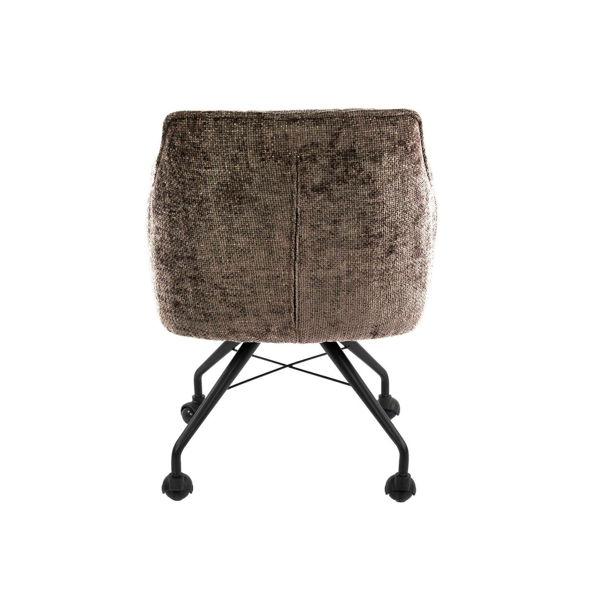 Satz von 2 Esszimmerstühlen Richmond Taupe Stoff mit Rollen