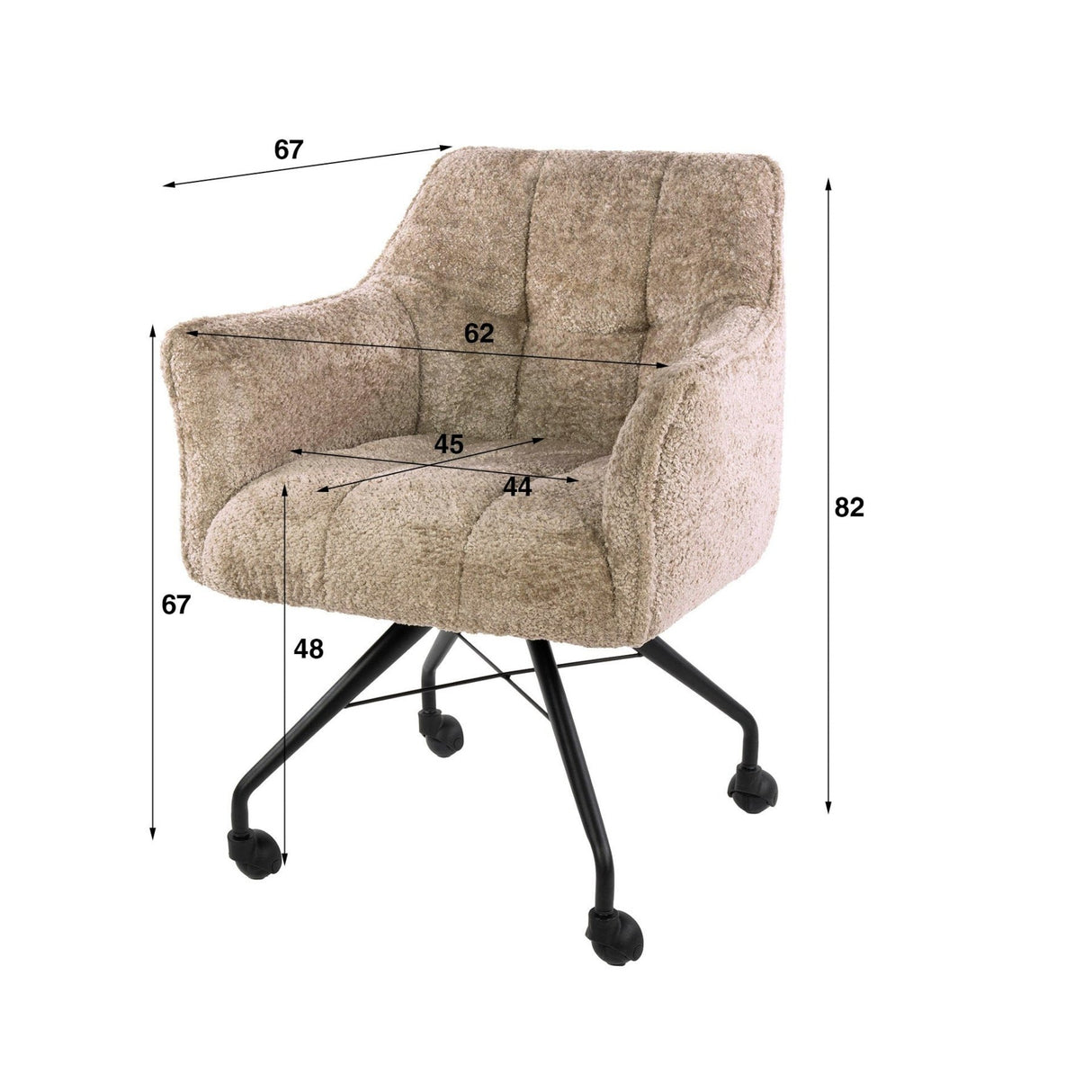 Satz von 2 Esszimmerstühlen Tova Alura Sand