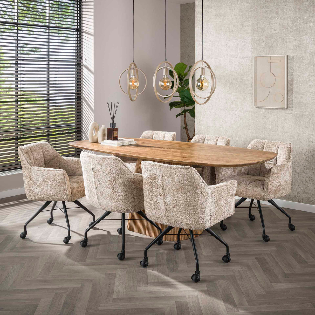 Satz von 2 Esszimmerstühlen Tova Alura Sand