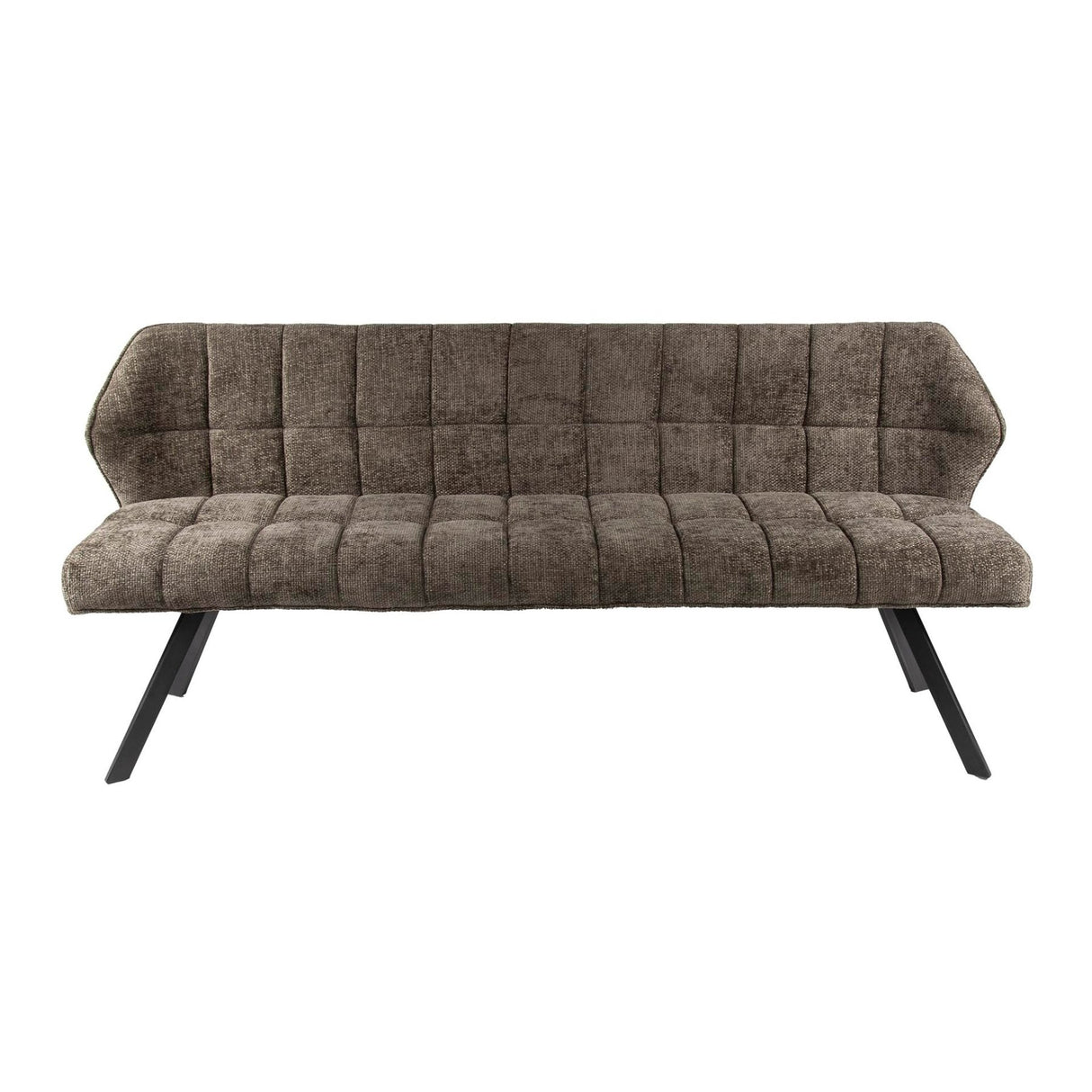 Esszimmerbank Lino Chenille Stoff Rich Taupe 180 cm Kariert