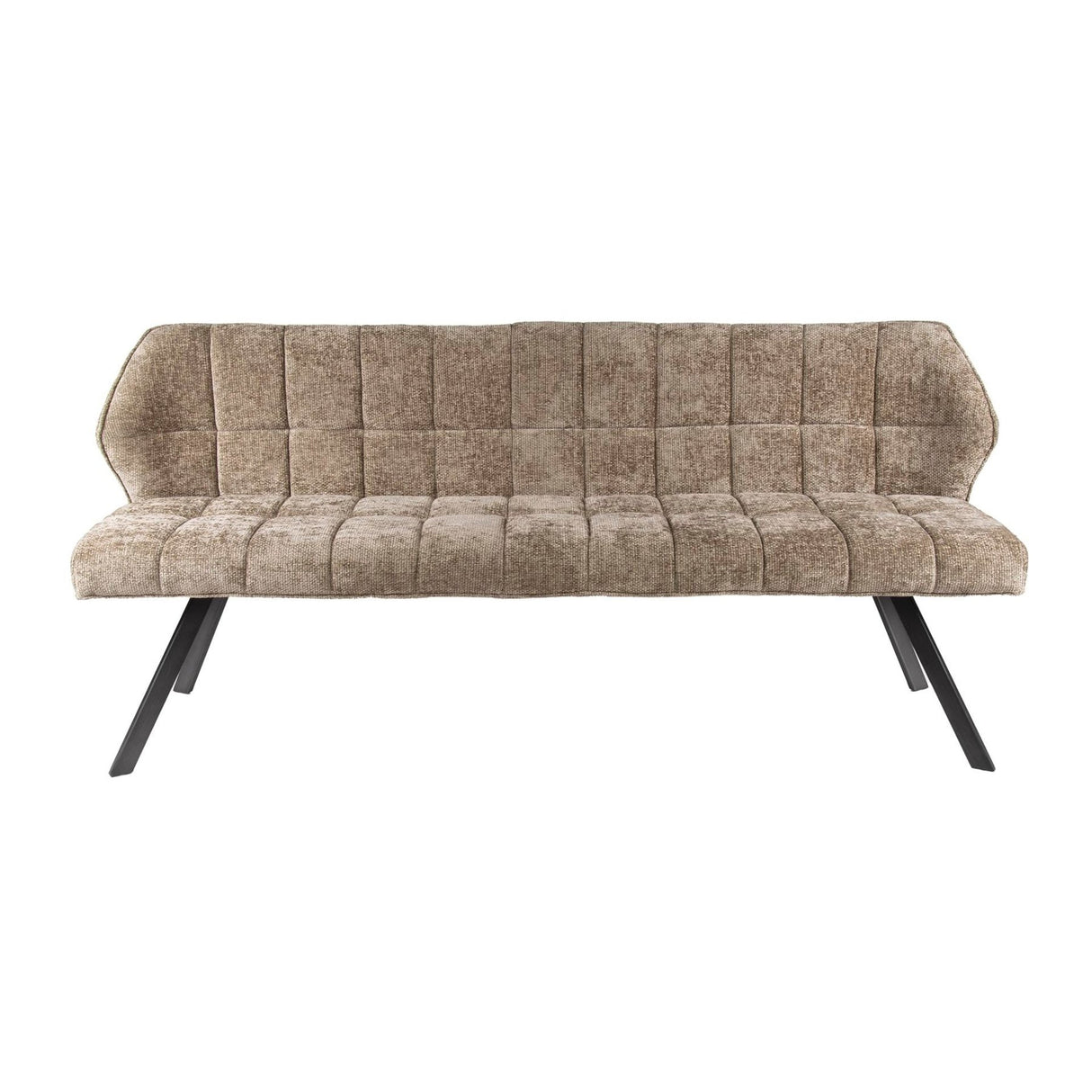 Esszimmerbank Lino Chenille Stoff Rich Champagne Kariert