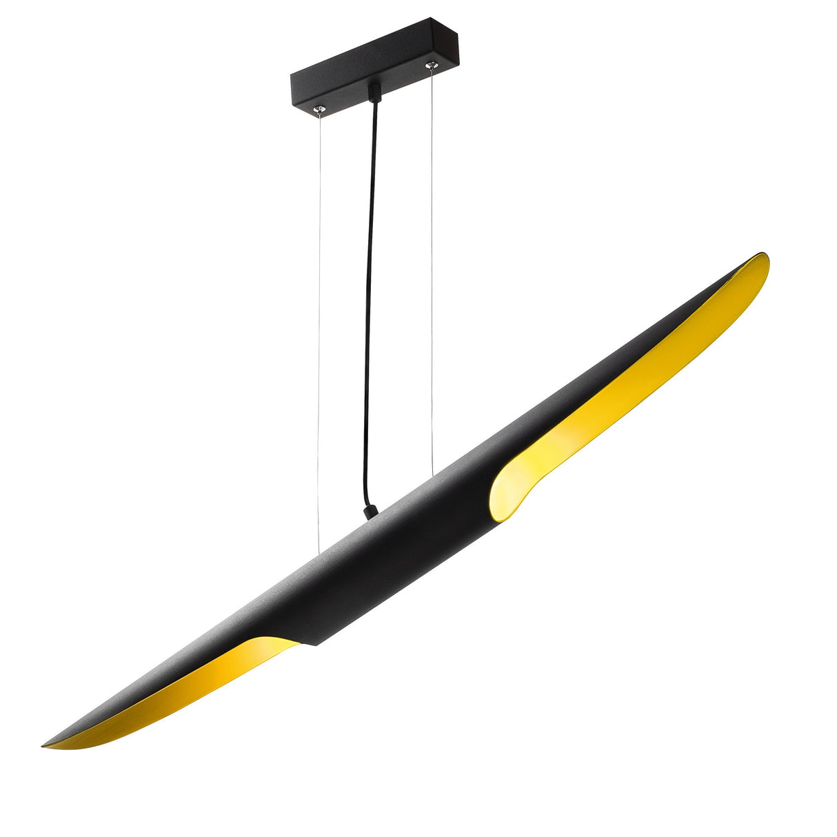 Hängelampe Schwarz Metall Lyra