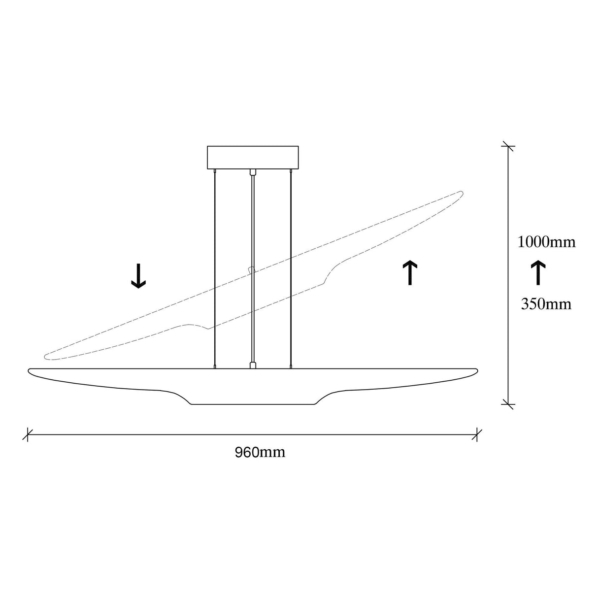 Hängelampe Schwarz Metall Lyra