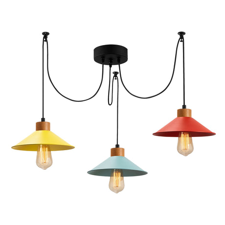 Hängelampe Multicolor 3-flammig Metall Virtu