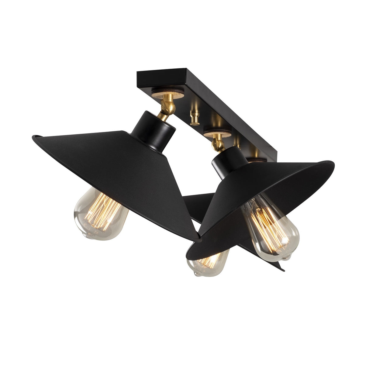 Deckenlampe 3-flammig Schwarz Metall Allure
