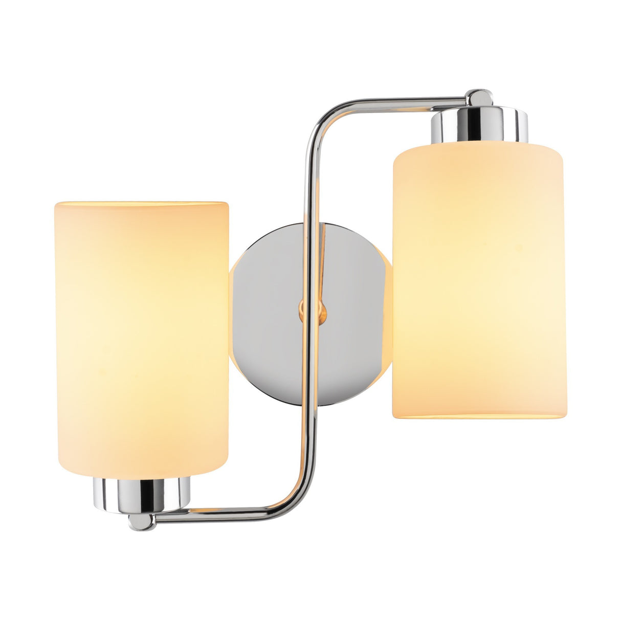 2-flammige Wandlampe Silber Glas Oasis